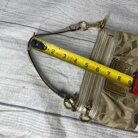 Coach Poppy Gold Logo Clutch Purse Mini Bag - Picture 7 of 7